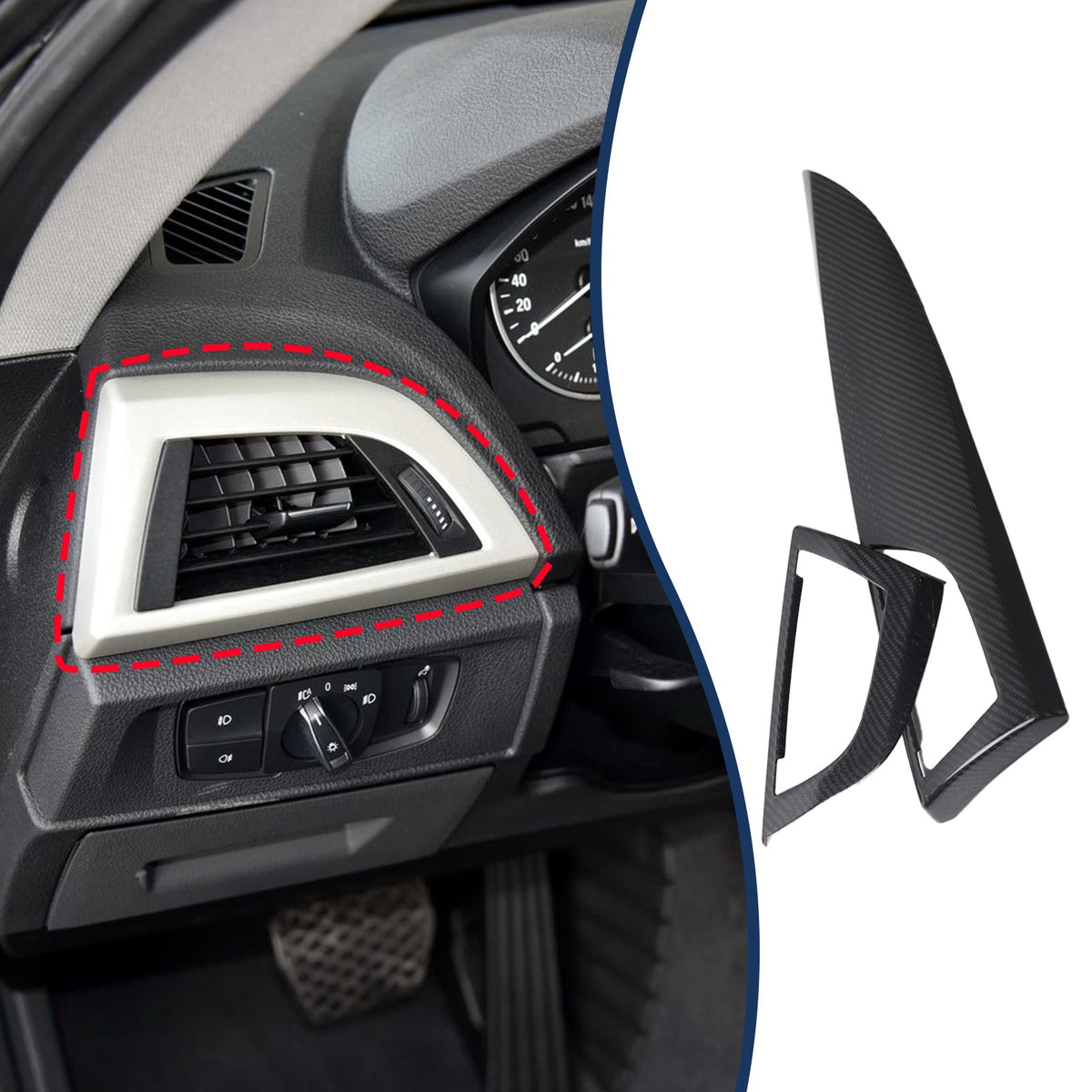 Real Carbon Fiber Center Dash Panel Trim For BMW 1 2 Serie F20 F21 F22 F23 12-17 15
