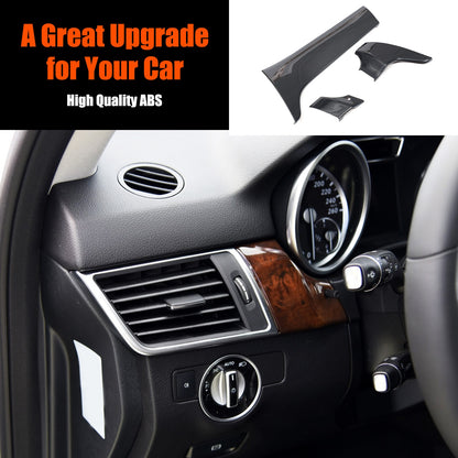 Carbon Fiber ABS Center Console Panel Trim For Benz ML W166/GL X166 2012‑2015 9