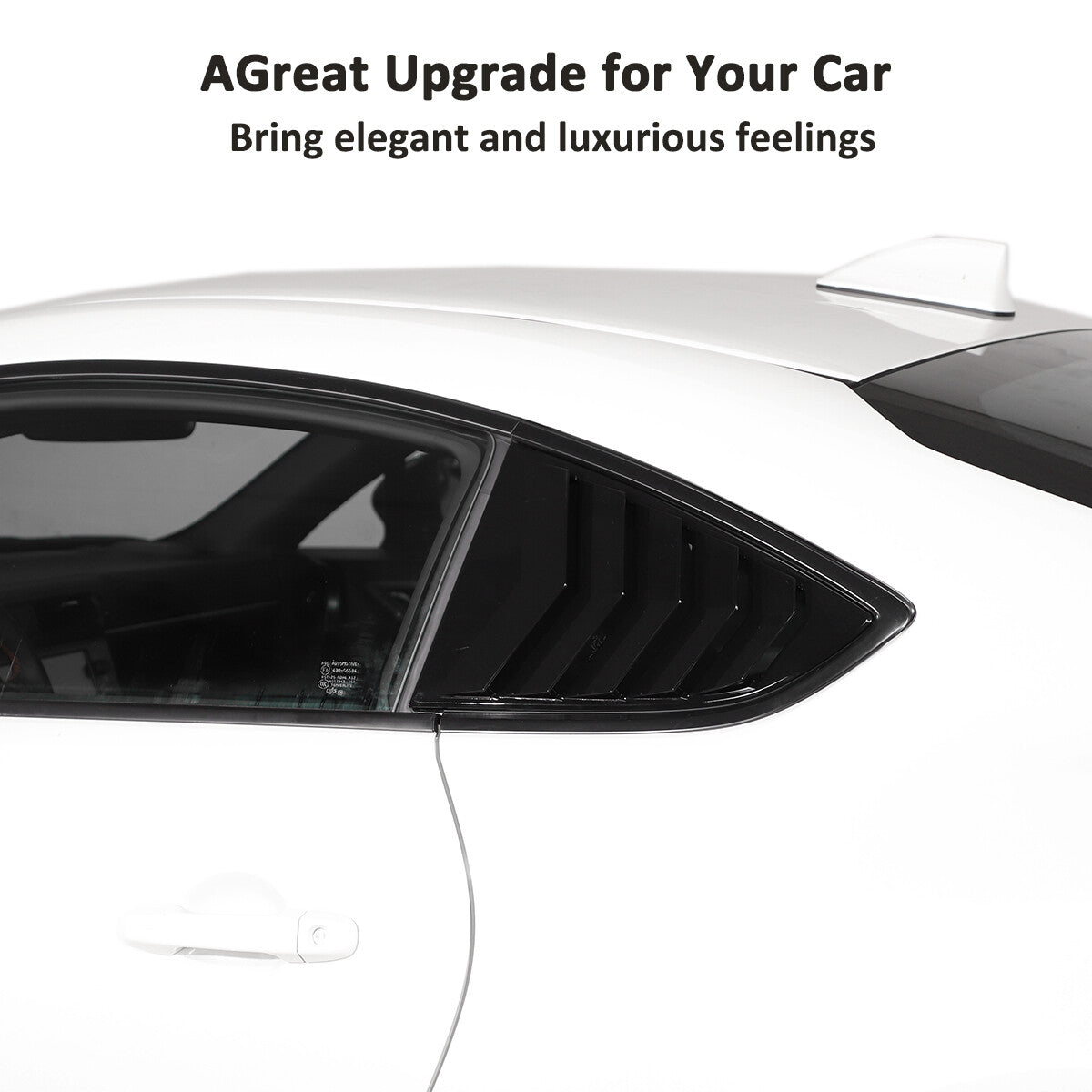 Black Rear Window Louvers Shutters Cover Trim For Toyota 86/Subaru BRZ 2022 9