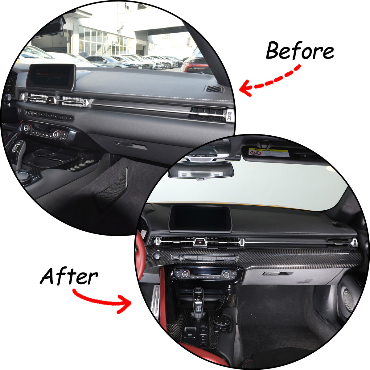 Real Carbon Fiber Center Dashboard Panel Trim For Toyota Supra A90 19-24 US 5