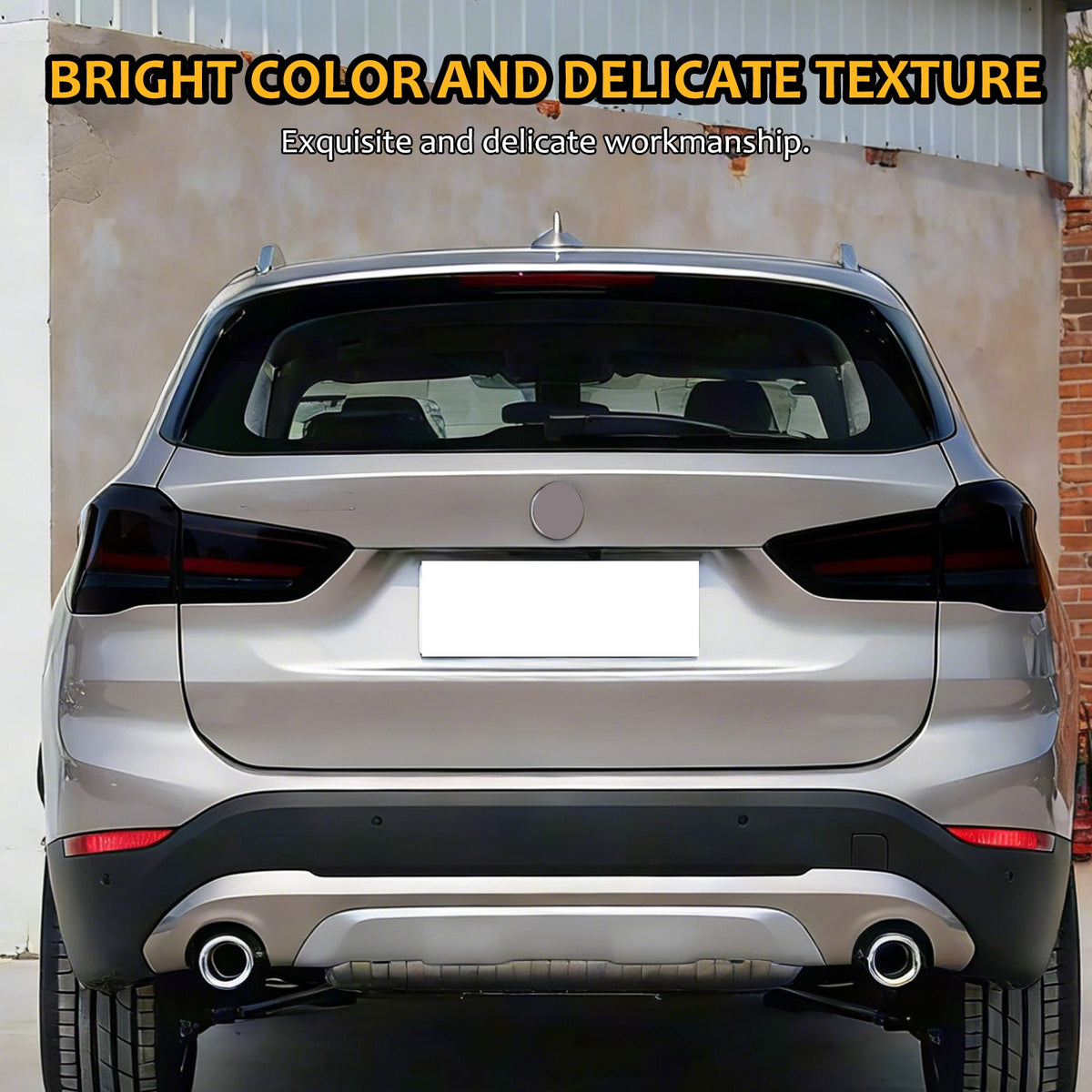 Smoked Black Rear Tail Light Guard Cover Trim Bezel For BMW X1 F48 20-22 US 18