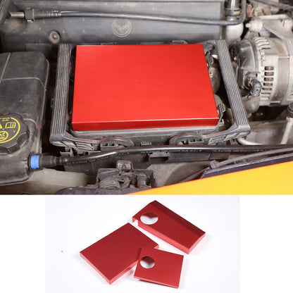 Red Aluminum Engine Coolant Fuse Box Trim Cover For Corvette C7 2014-2019 2