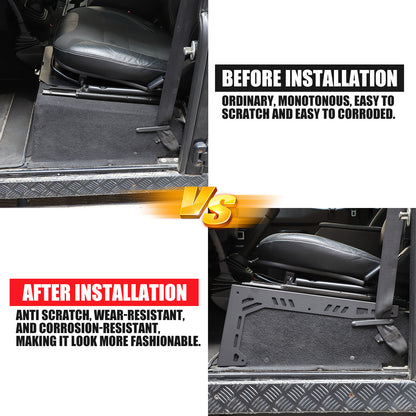 Black Seat Box Corner Carpet Mat Protector For Land Rover Defender L316 2004-18 18