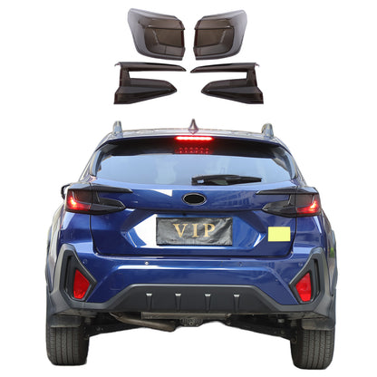 Smoked Black Rear Tail Light Guard Decor Cover Trim For Subaru Crosstrek 2024+ 1