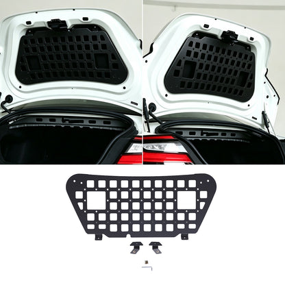 Aluminum Trunk Lid Hanging Bag Rack Molle Panel For Toyota Subaru BRZ 2022+ 3