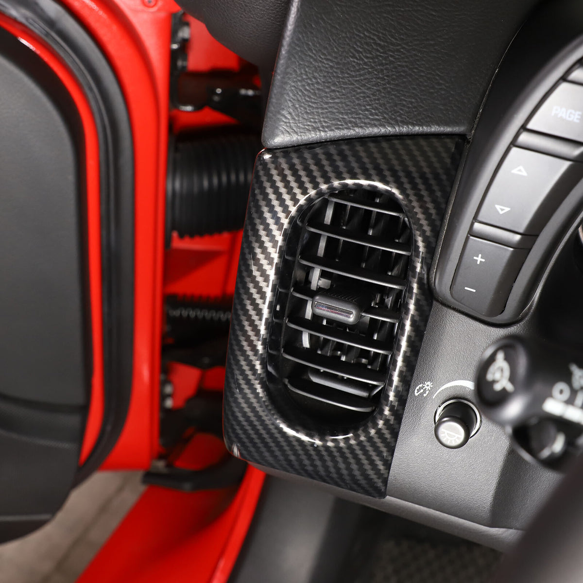 ABS Carbon Fiber Center Console Interior Trim Cover Full Set Kit For Corvette C6 - Styles 6-10 16