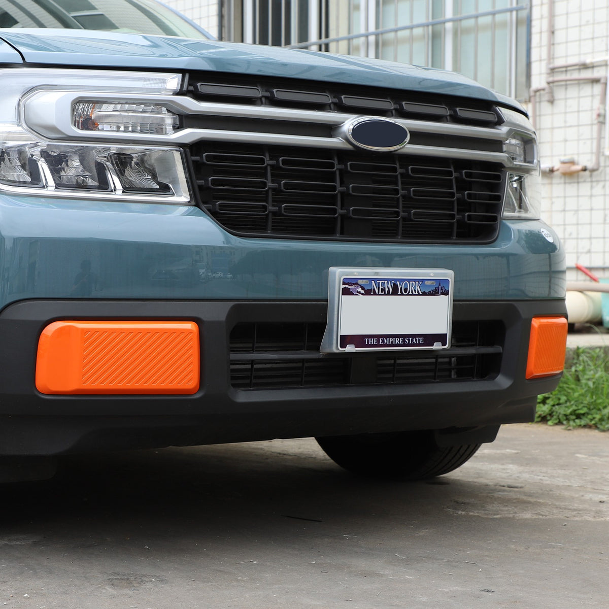 Orange ABS Front Bumper Side Trim Cover For Ford Maverick 2022-2024 US 14
