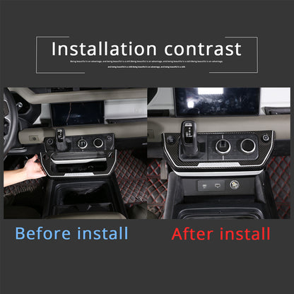 Oak Grain Center Console Gearbox AC Frame For Land Rover Defender 2020-2024 8