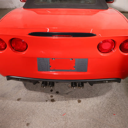 For Corvette C6 2005-13 Rear license plate Black Auminum Alloy filler Frame Trim 4