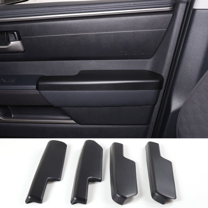 Matte Black Interior Door Panel Elbow Rest Trim Cover For Toyota Tundra 22-26 US 2