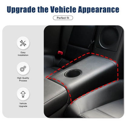 Matte Real Carbon Fiber Rear Cup Holder Panel Trim For Nissan GTR R35 2008-2016 14
