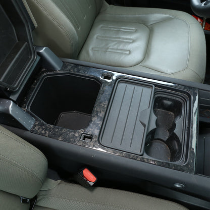 Forged Carbon Fiber For LR Defender 110 90 2020-2023 Cup Holder Panel Trim Cover 21