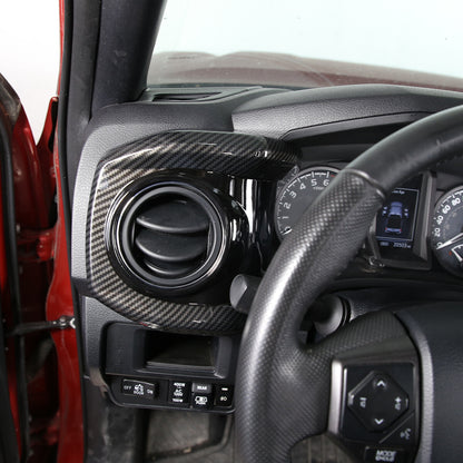 ABS Carbon Dashboard U Shape Air Vent Outlet Cover trim For Toyota Tacoma 16-23 5