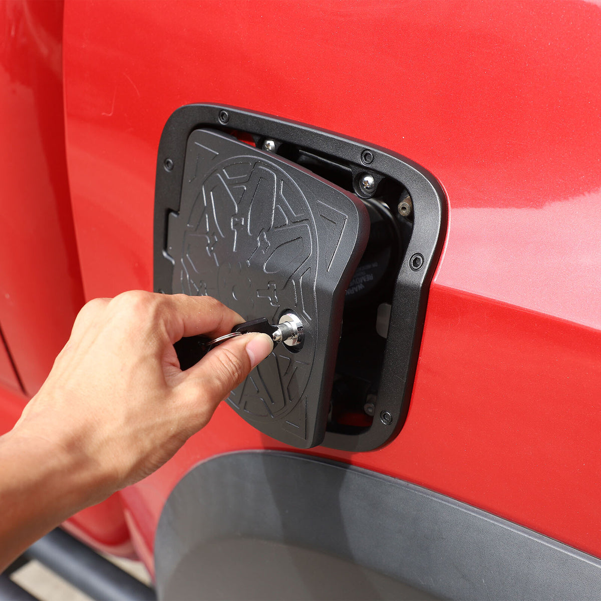 Door Fuel Tank Cover With Lock Gas Cap Tank Trim For Toyota Tacoma 2016-23 7
