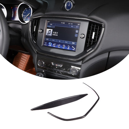 Carbon Central Console Air Outlet Vent Cover Trim For Maserati Ghibli 2014-2015 2