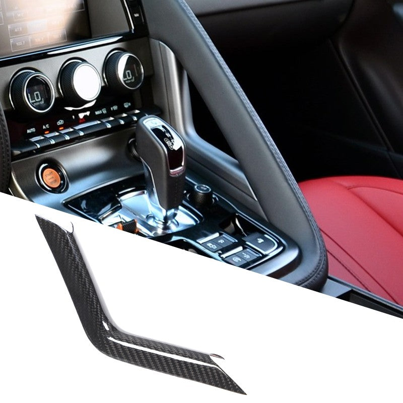 Real Carbon Fiber Right L-Shaped Gear Shift Trim For Jaguar F-Type X152 2013+ 15