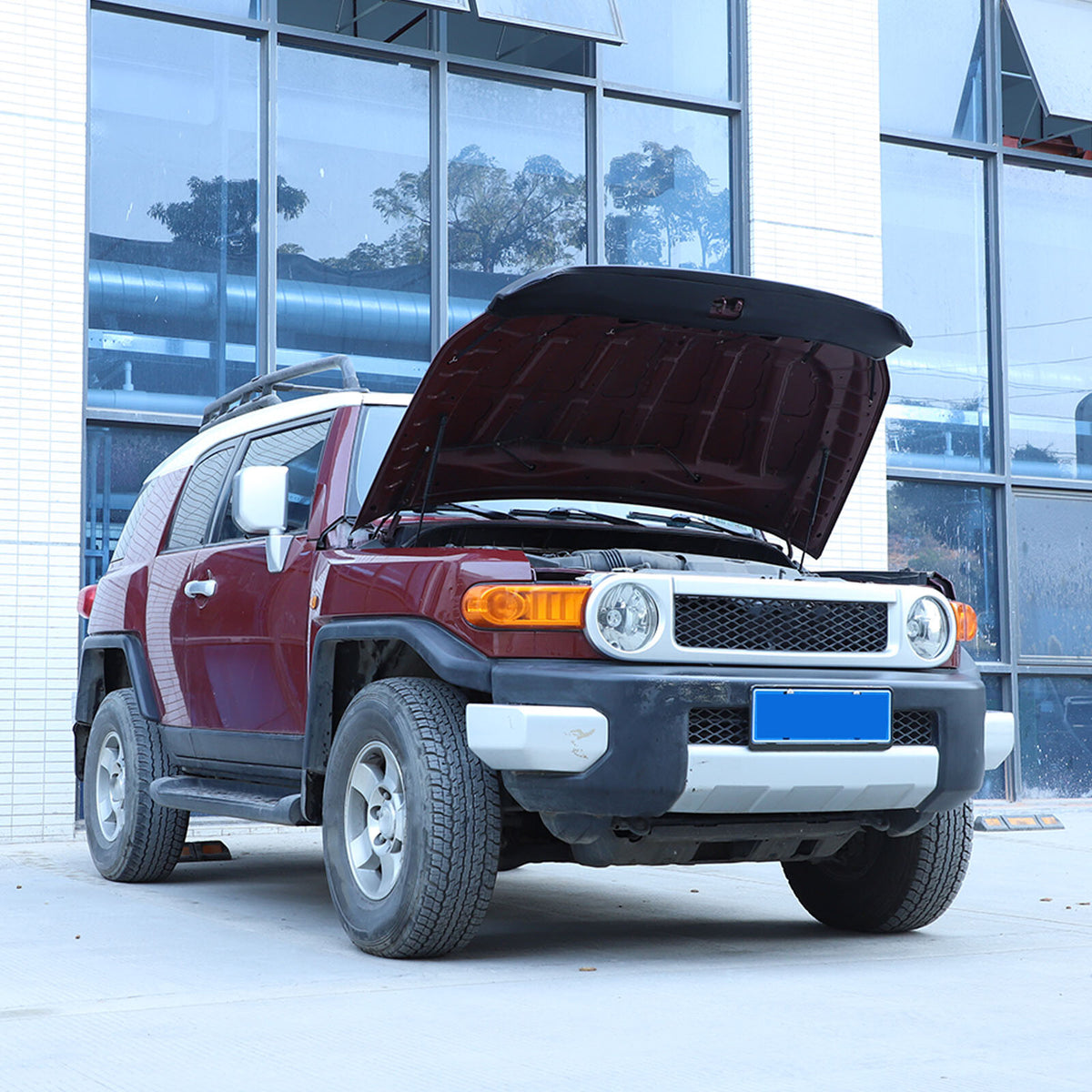 Front Leather Hood Cover Protector Bra Trim For Toyota FJ Cruiser 2007-21 19