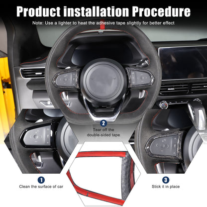 Forged Real Carbon fiber Steering Wheel Button Cover Trim For Lotus EMIRA 21-25 20