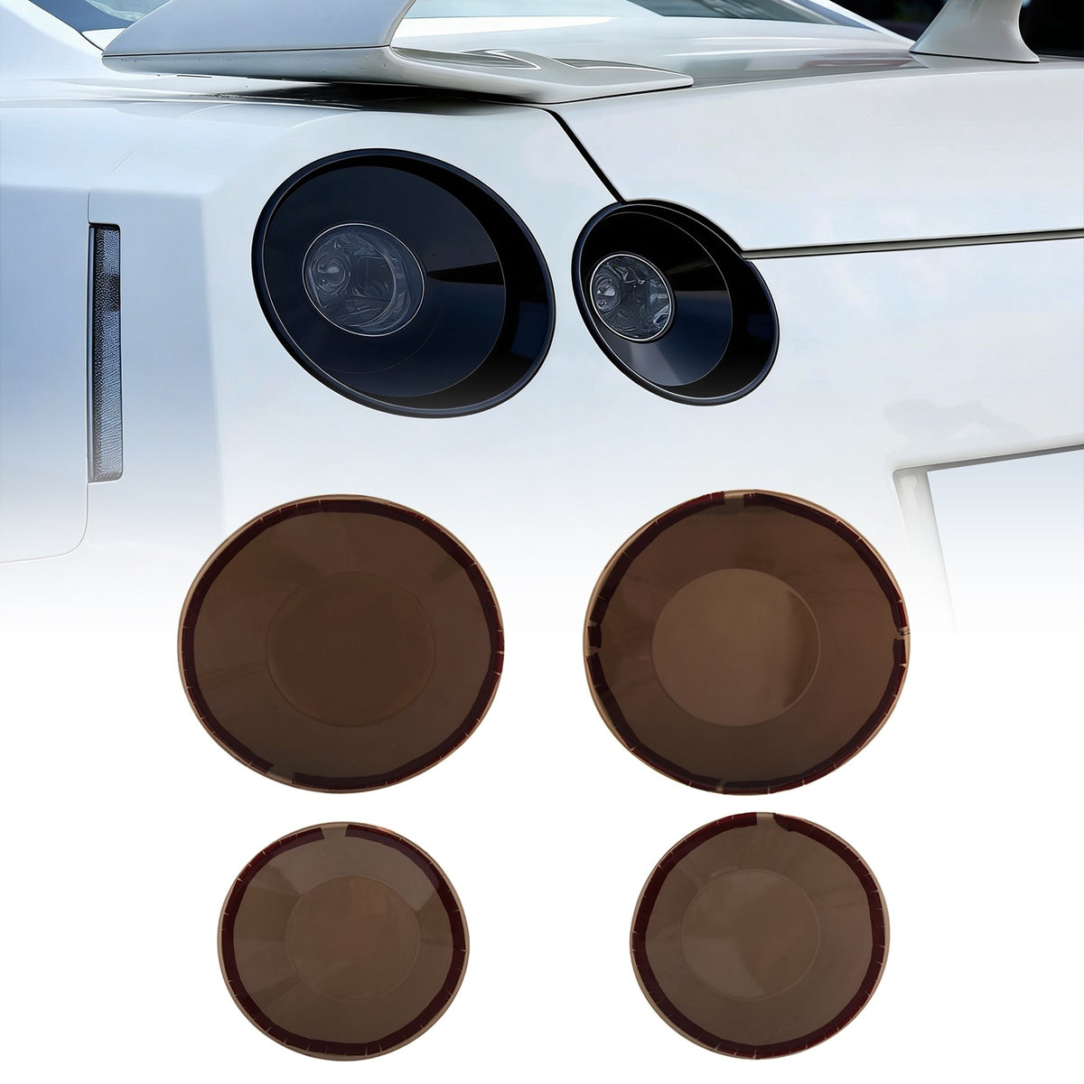 Smoked Tail Light Covers Rear Light Guards Exterior For Nissan GTR R35 08-16 13