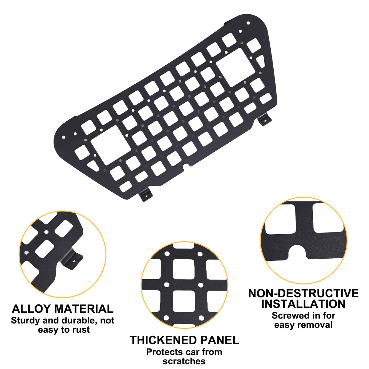 Aluminum Trunk Lid Hanging Bag Rack Molle Panel For Toyota Subaru BRZ 2022+ 13