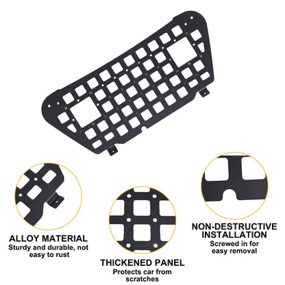 Aluminum Trunk Lid Hanging Bag Rack Molle Panel For Toyota Subaru BRZ 2022+ 13