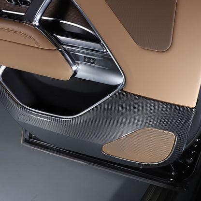 ABS Carbon Fiber Door Anti-kick Panel Trim For LR Range Rover Vogue 2023-2024 11