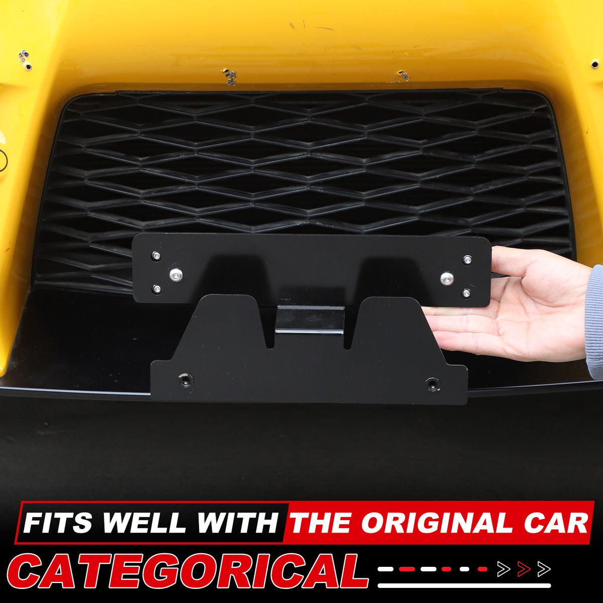 Carbon Steel Front Grille License Plate Bracket For Toyota Supra A90 2019+ US 10