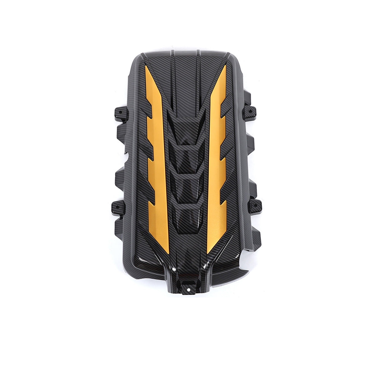Black Engine Bay Panel Cover Trim in Edge Yellow For Corvette C8 2020-26 US 4