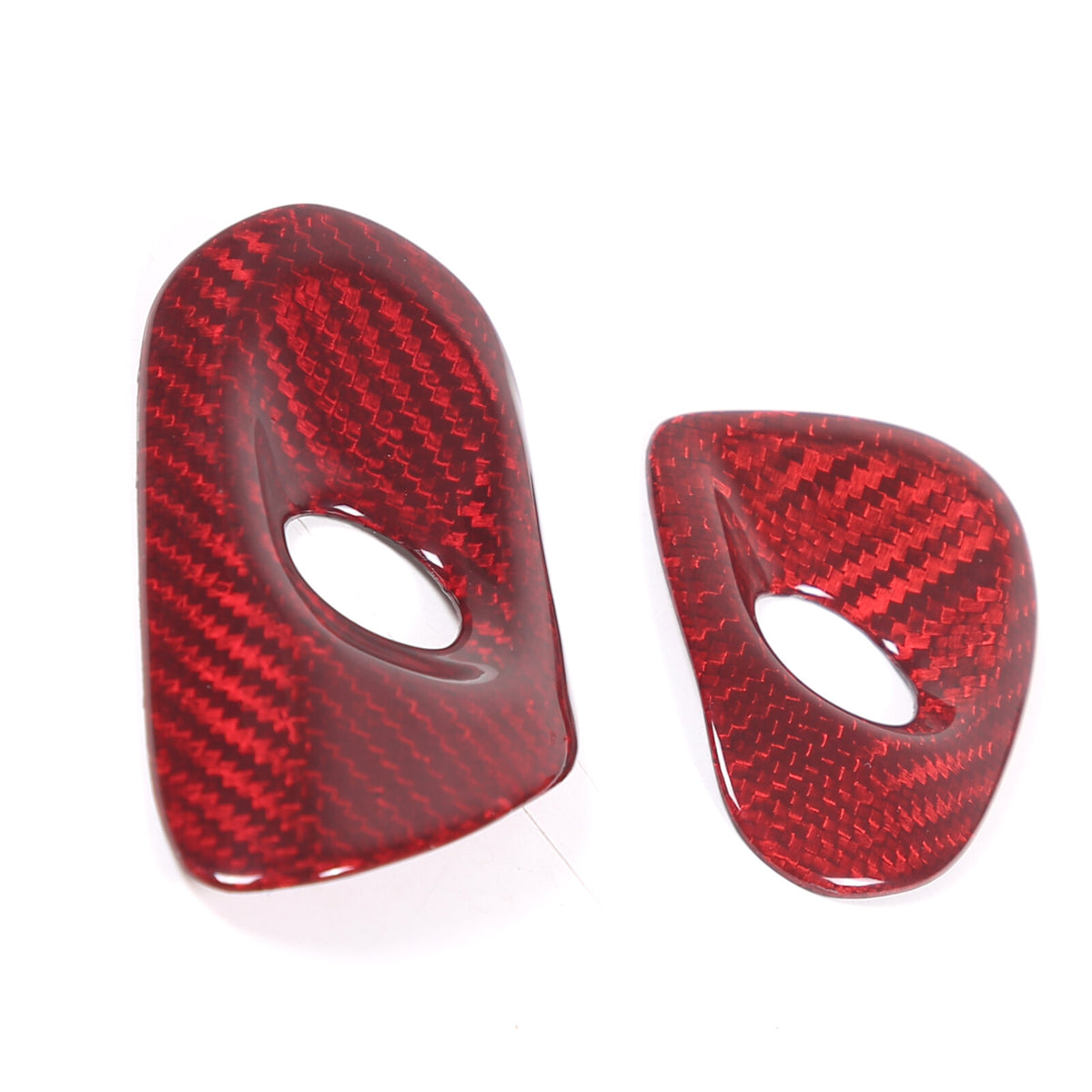 Red Carbon Fiber Interior Door Switch Button Trim Cover For Corvette C6 2005-13 10