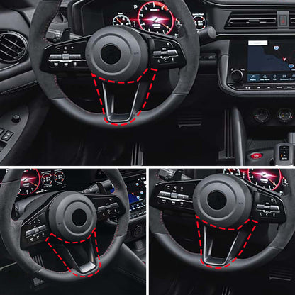 Real Carbon Fiber Steering Wheel U Type Cover Trim For Nissan Z RZ34 400Z 2023+ 5