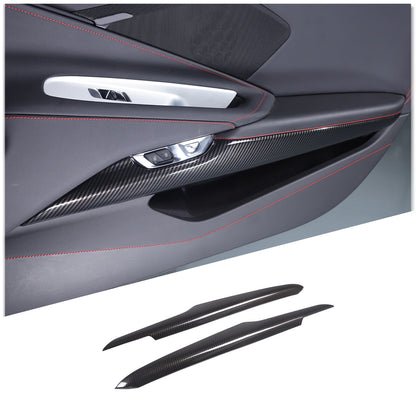 Carbon Fiber ABS Interior Door Panel Cover Trim Frame for Corvette C8 20-26 4