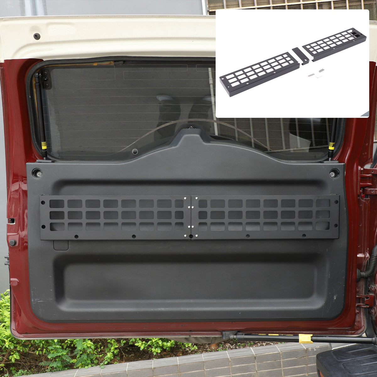 Aluminum Tailgate Hanging Bag Rack Molle Panel For Toyota FJ Cruiser 2007-2021 2