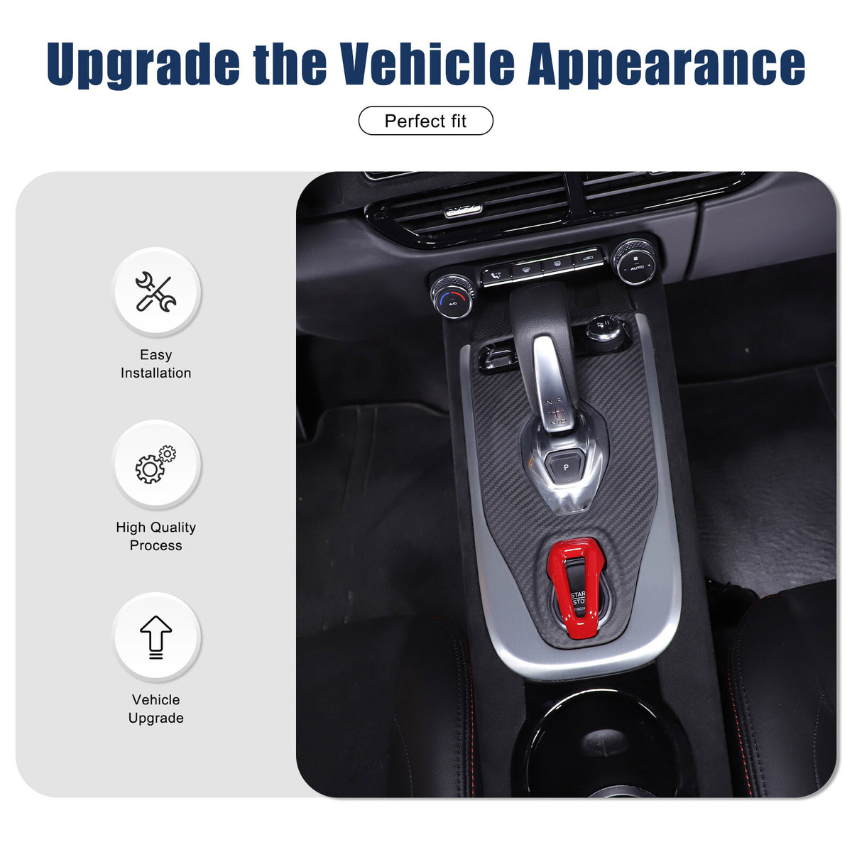 Matte Real Carbon Fiber Center Gear Shift Cover Trim For Lotus EMIRA V6 AT 21-25 21