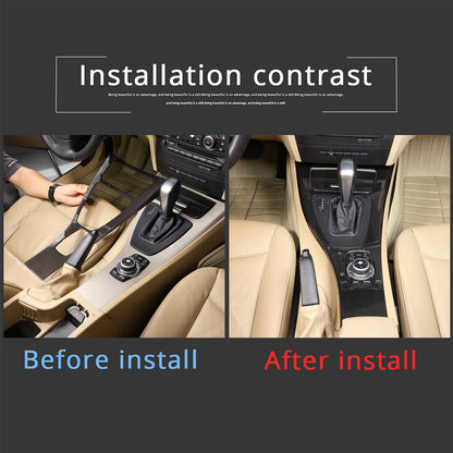 ABS Carbon Fiber Console Gear Shift Panel Trim For BMW 3-Series E90 08-12 US 16
