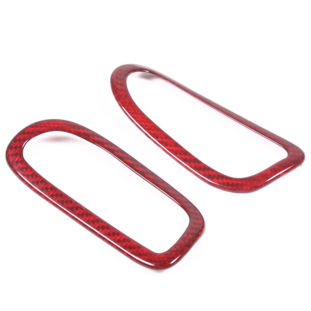Red Carbon Fiber Interior A-pillar Speaker Frame Trim For Corvette C6 2005-2013 19