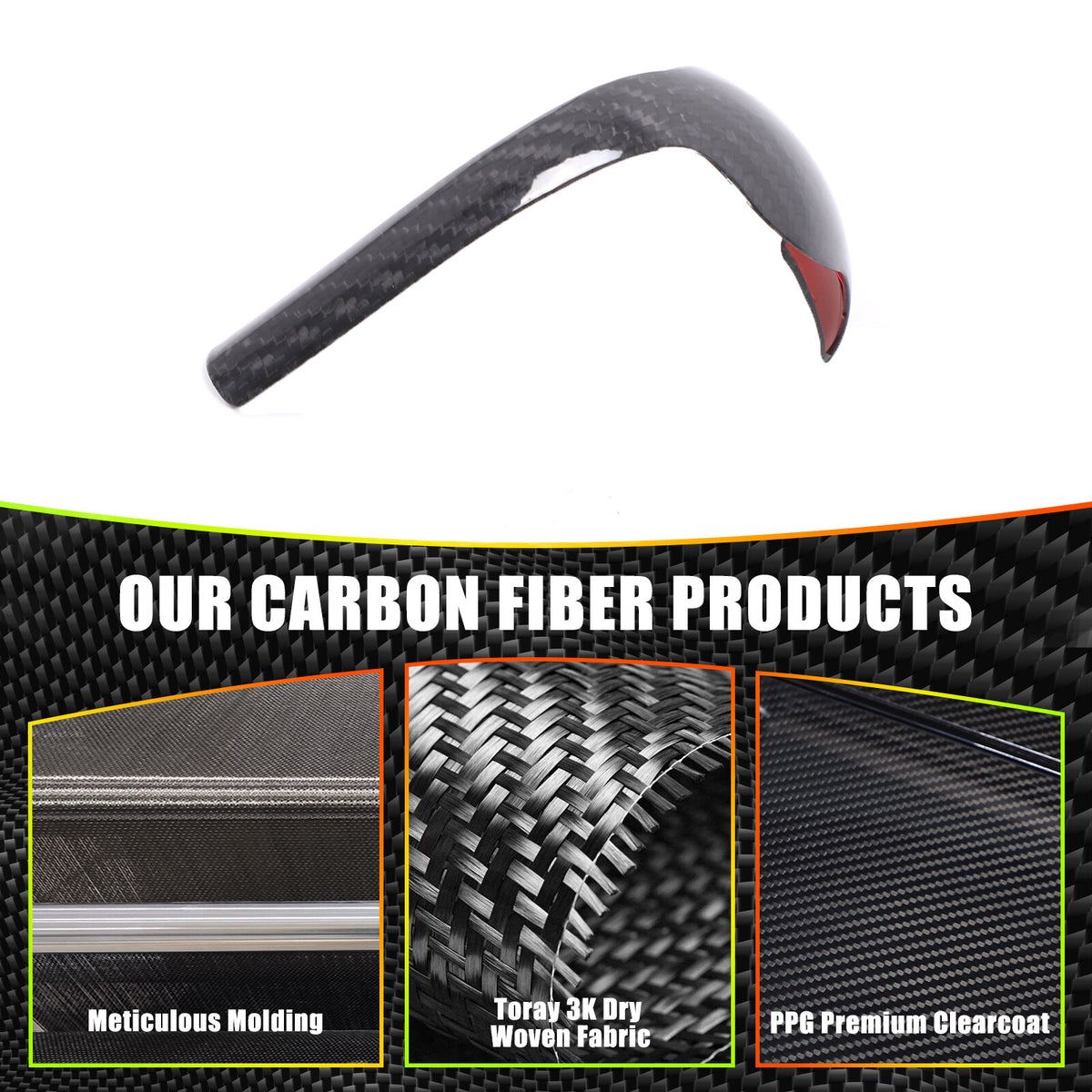 Real Carbon Fiber Center Gear Head Trim For LR Range Rover Sport/Vogue 05-13 10