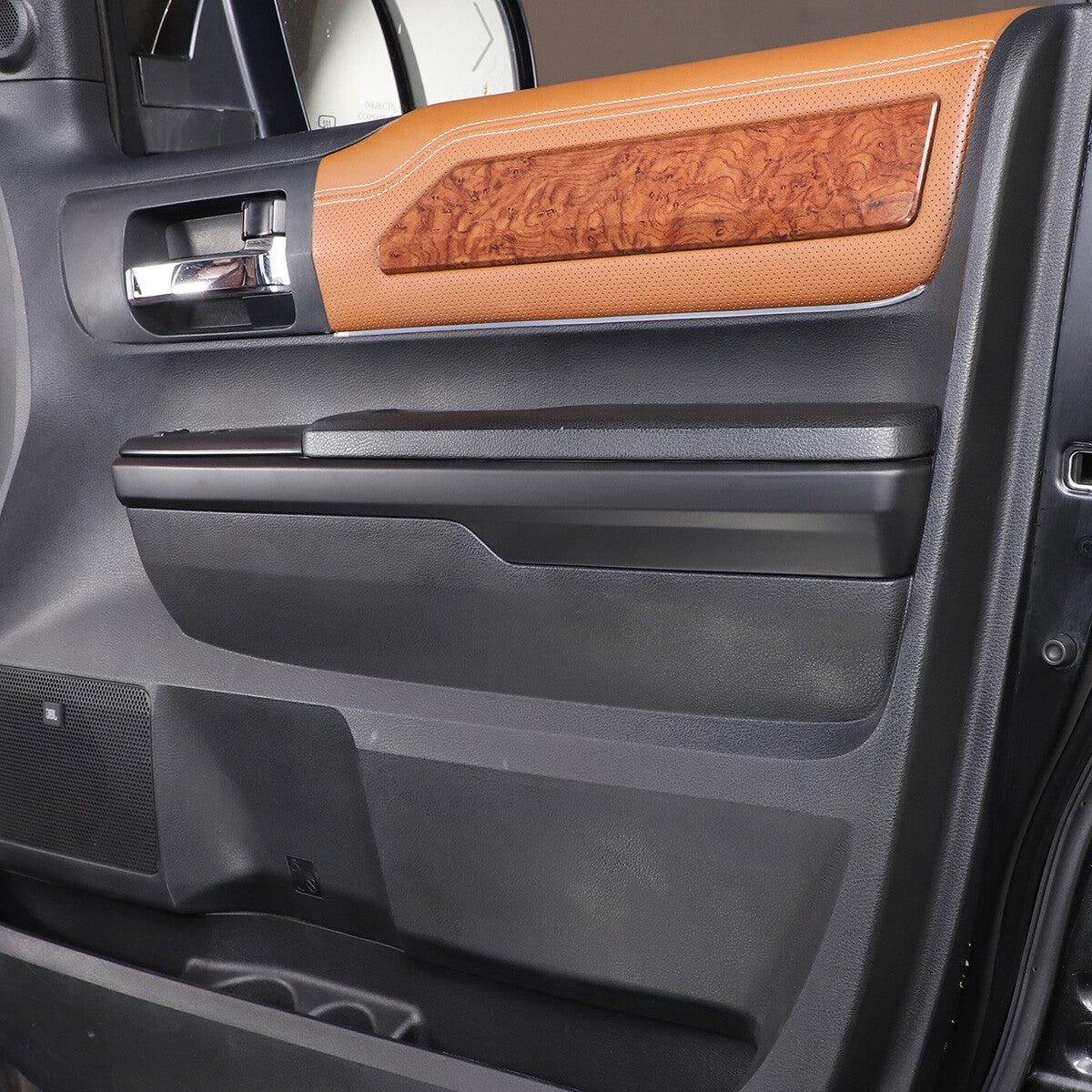 Matte Black Inner Door Armrest Panel Trim For Toyota Tundra Crew Cab 2014-2020 5