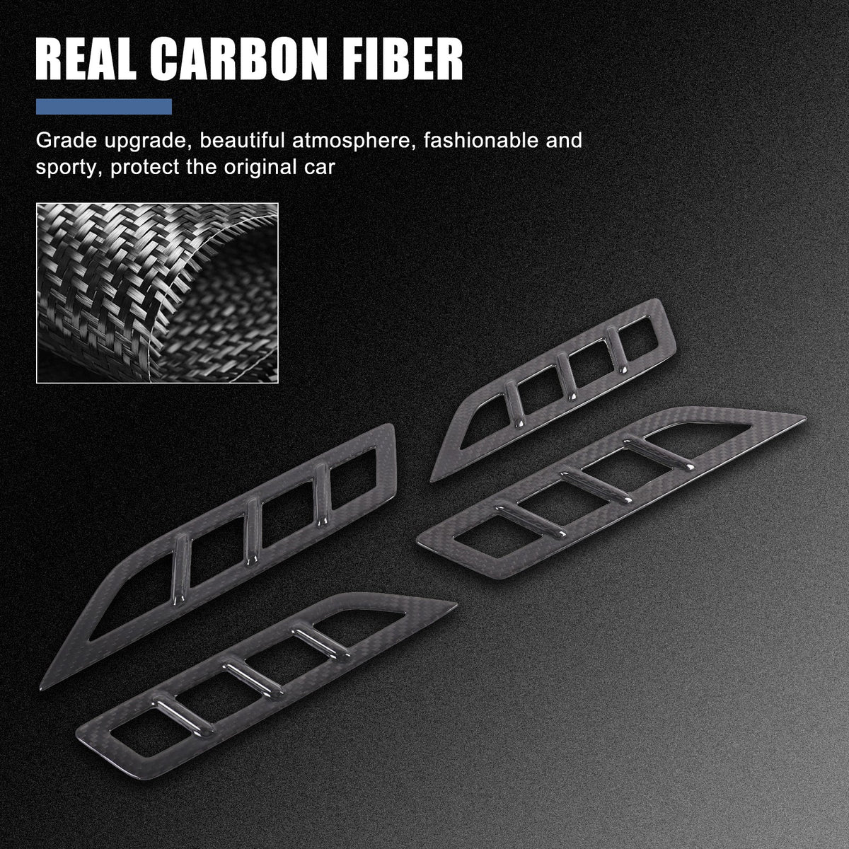 Real Carbon Fiber Reverse Light Protector Frame Trim For Corvette C8 2020+ 11