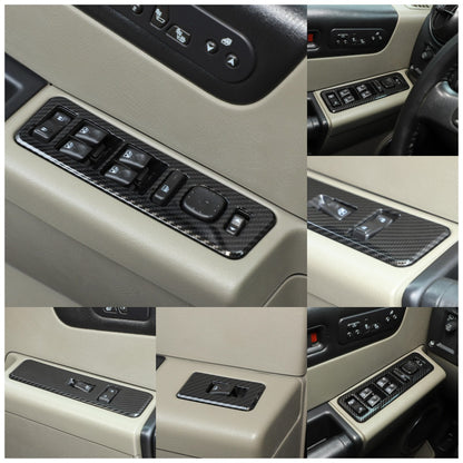 For Hummer H2 2003-07 Window Lift Switch Frame ABS Carbon Fiber Color US 4