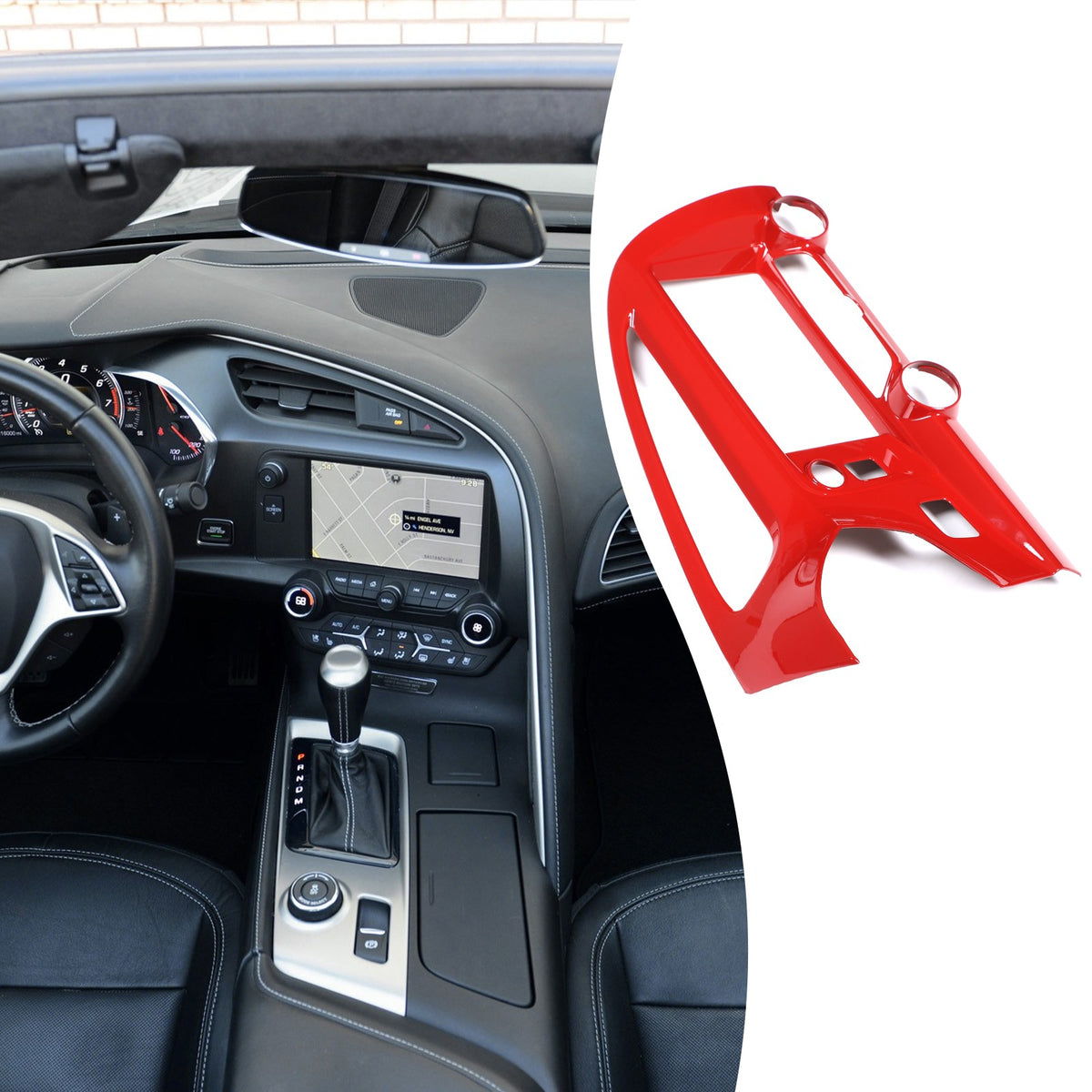 Sport Red ABS Center Console Air Vent Trim Kit For Corvette C7 2014-2019 US 12