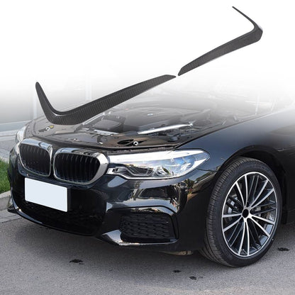 Real Carbon Fiber Front Fog Light Lamp Strip Trim For BMW 5 Series G30 2018-2020 14