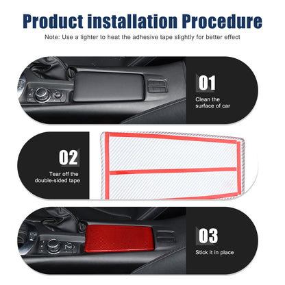 Real Carbon Fiber Center Console Armrest Box Cover Trim For Mazda MX-5 Miata 16+ 23