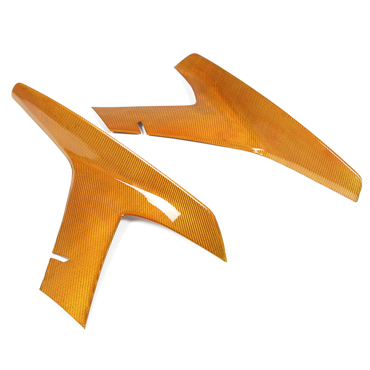 Yellow Carbon Fiber Front Bumper Grille Bezel Cover For Corvette C8 Z51 2020-26 7