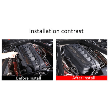 Real CARBON FIBER Engine Bay Trim Panel Filler Cover For Corvette C8 2020-2026 14