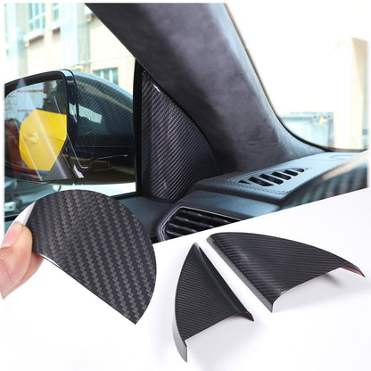 Real Carbon Fiber Inner Door Triangle A Pillar Trim For Lamborghini URUS 2018-23 1