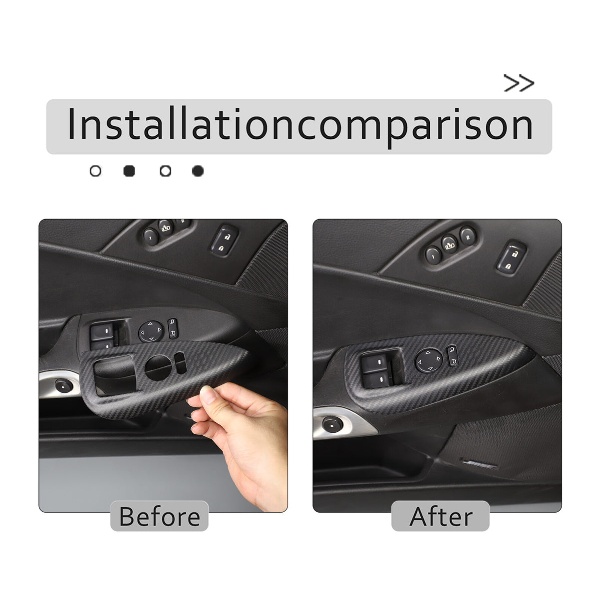 Matte Dry Real Carbon Fiber Center Console Trim Cover For Corvette C6 2005-13 75