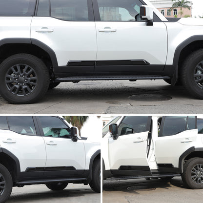 Glossy black Body Side Door Moulding Cover Trim For Toyota Land Cruiser LC250 24 13