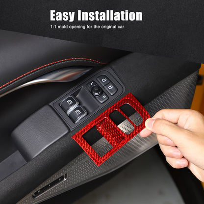 Red Real Carbon Fiber Interior Exterior Conosle Trim Cover For Lotus EMIRA 21-25 15