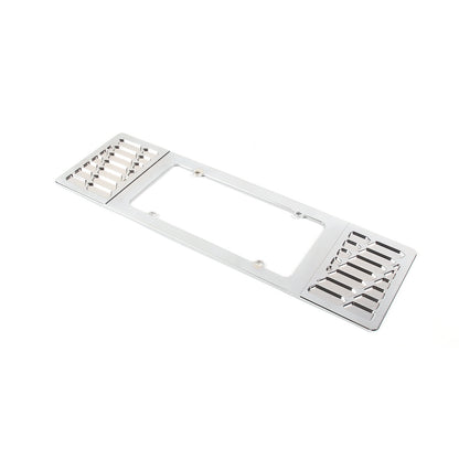 Silver Aluminum alloy Rear License Plate Frame Trim For Corvette C6 2005-13 17