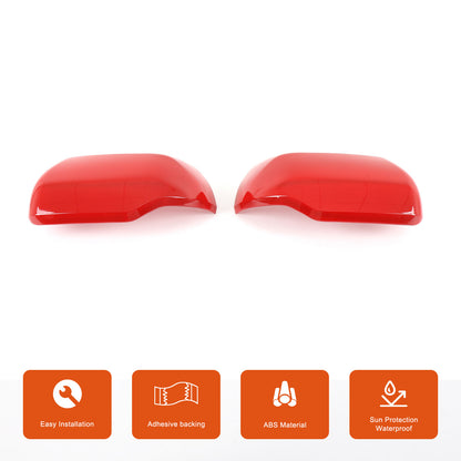 Red ABS Side Mirror Cover Trim with Turn Signal For Toyota Tundra/Sequoia 22+ US 8